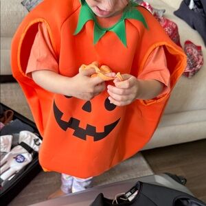 Zara Kids Pumpkin Costume - Vibrant Orange and Green